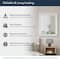 Head West 29" Chrome & White Tile Textured Framed Vanity Mirror